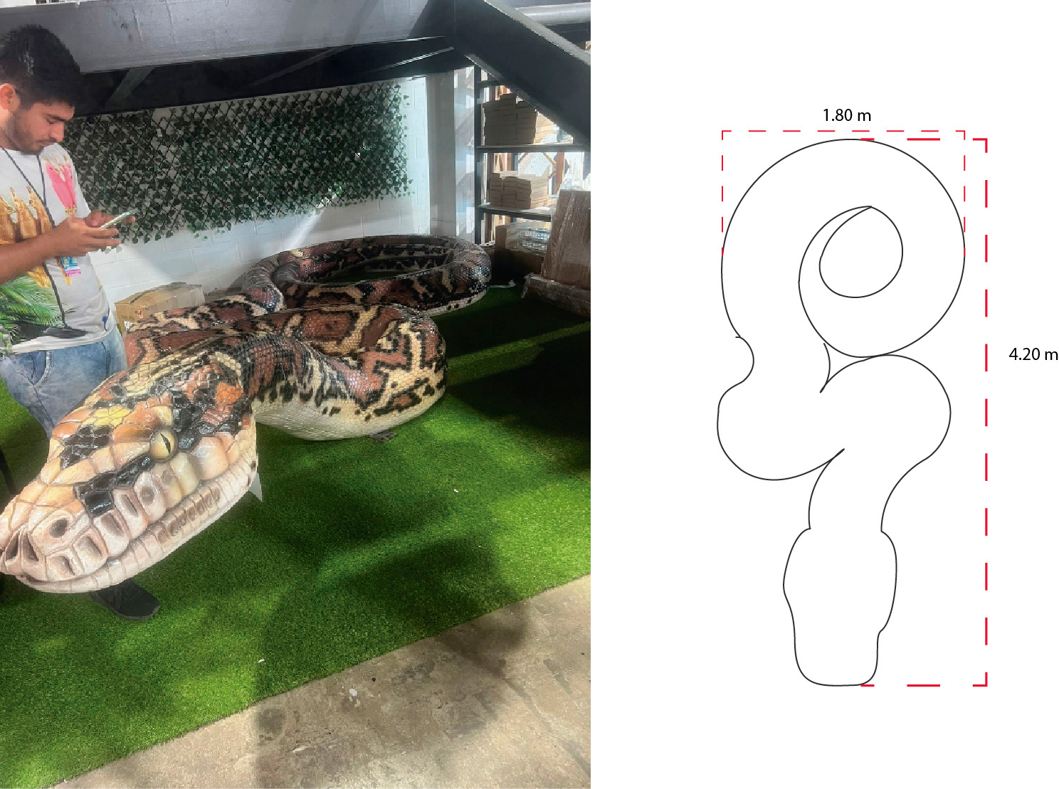 anaconda de fibra de vidrio