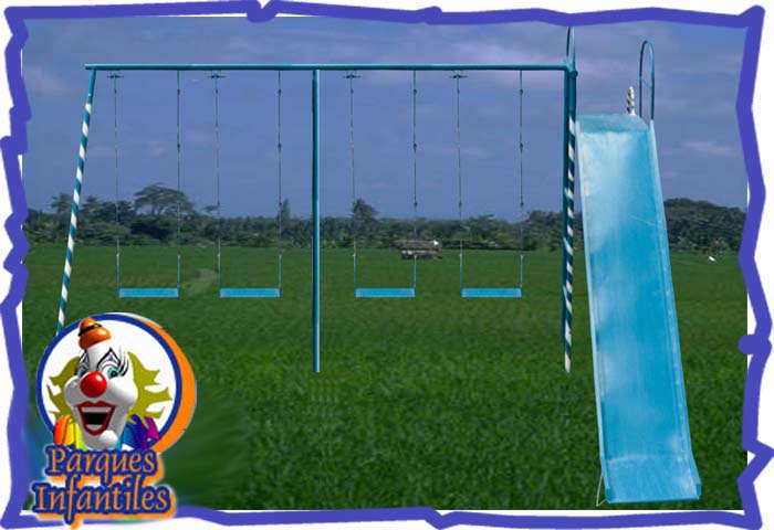 cOLUIMPIO CON RESBALADILLAD E LAMINA DE 2.40 MTS DE BAJADA X 1.70 MTS DE ALTURA