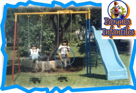 Columpio con Resbaladilla recomendable para casas y jardines. Totalmente REsistente a adultos./ Swing with Slip recommended for houses and gardens. Fully REsistant to adults.