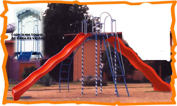 fabricacion de conjunto de rsbaladillas de fibr de idrio de 2.00 mts de bajada
